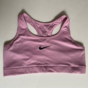 Nike Pink Dri-FIT Racerback Sports Bra with Black Swoosh
